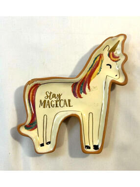 Ceramic Unicorn Trinket Dish Stay Magical Whimsical Decor Jewelry Tray